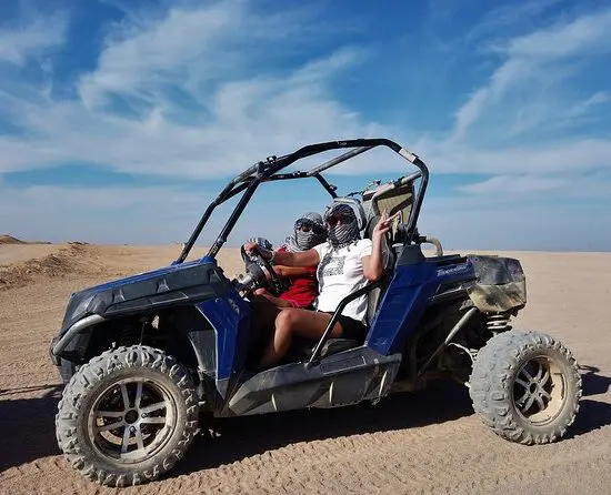 Couple in a 2 seater buggy in Sharm El Sheikh