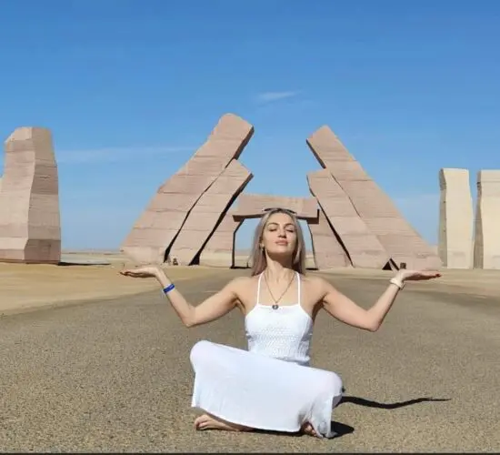 yoga girl at ras mohamed with sharm blue excursions