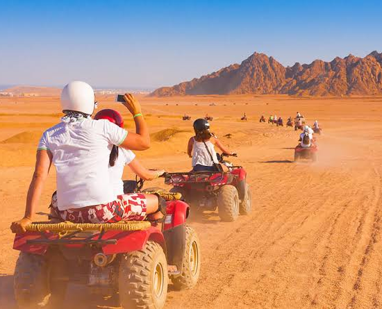 Heading back to the centre after the quad biking excursion