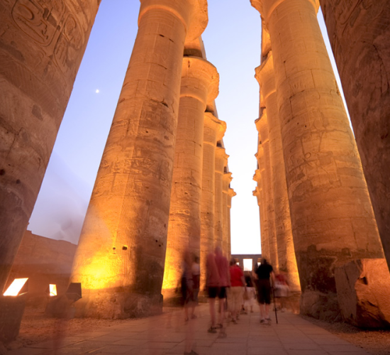Karnak temple at night
