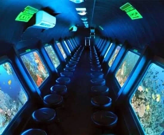 View from inside the Submarine with Sharm Blue Excursions
